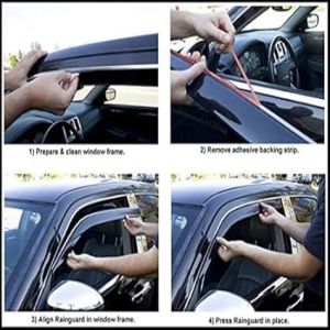 Car Rain Wind Door Visor Non Breakable Deflector Compatible with New Swift (2024 Onwards)